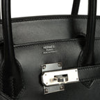Hermes Birkin Sellier 30 Black Box Palladium Hardware