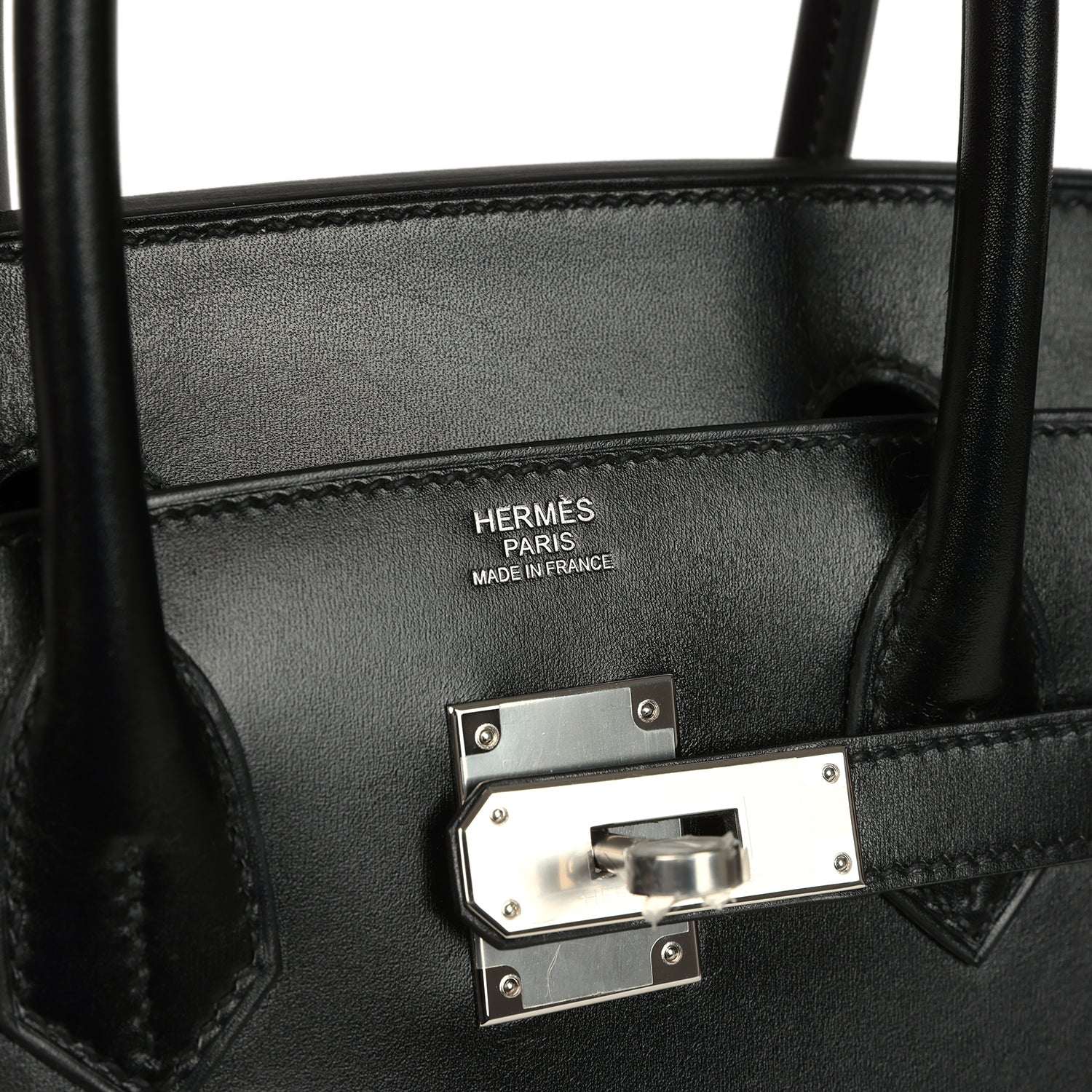Hermes Birkin Sellier 30 Black Box Palladium Hardware