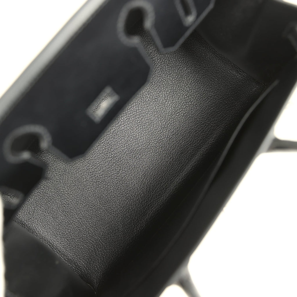 Hermes Birkin Sellier 30 Black Box Palladium Hardware