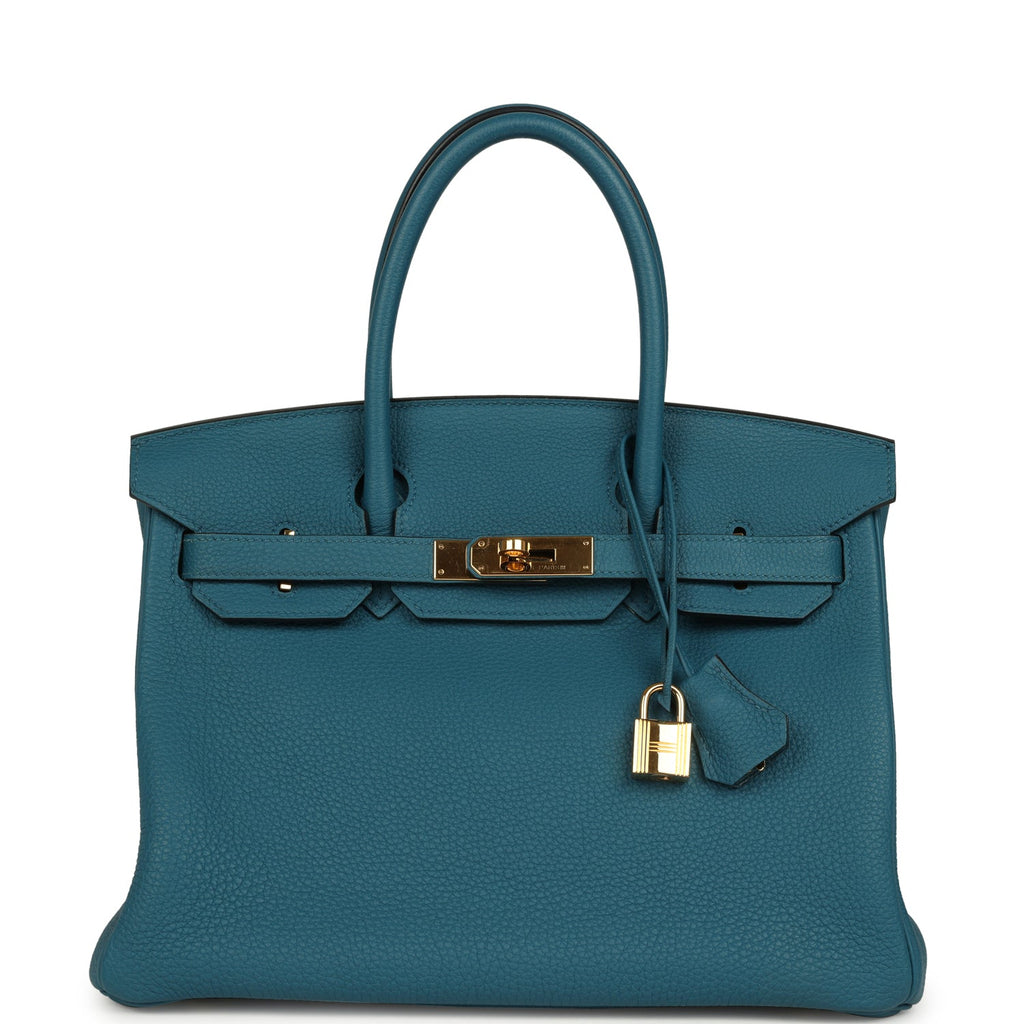 Hermes Birkin 30 Cobalt Togo Gold Hardware