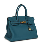 Hermes Birkin 30 Cobalt Togo Gold Hardware