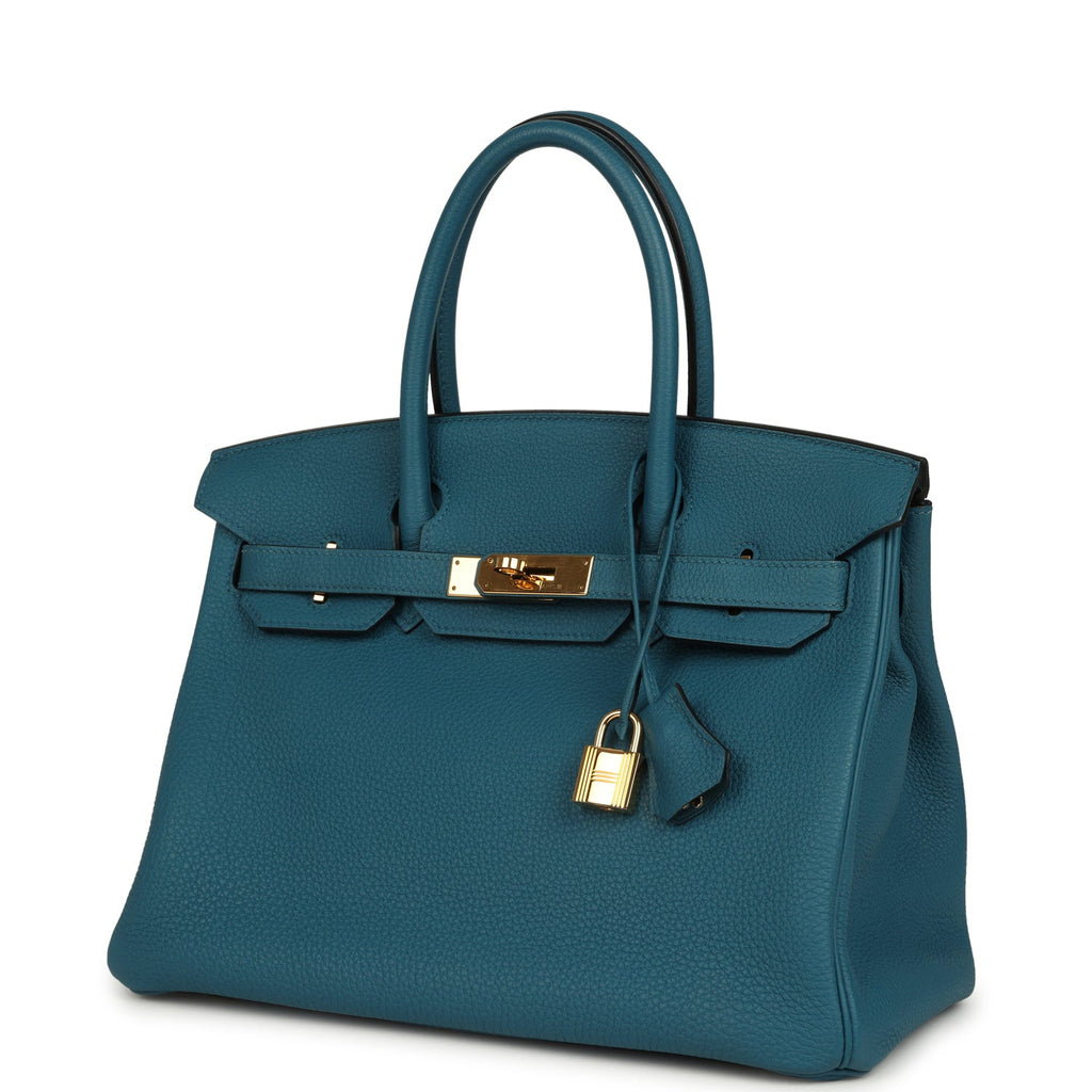 Hermes Birkin 30 Cobalt Togo Gold Hardware