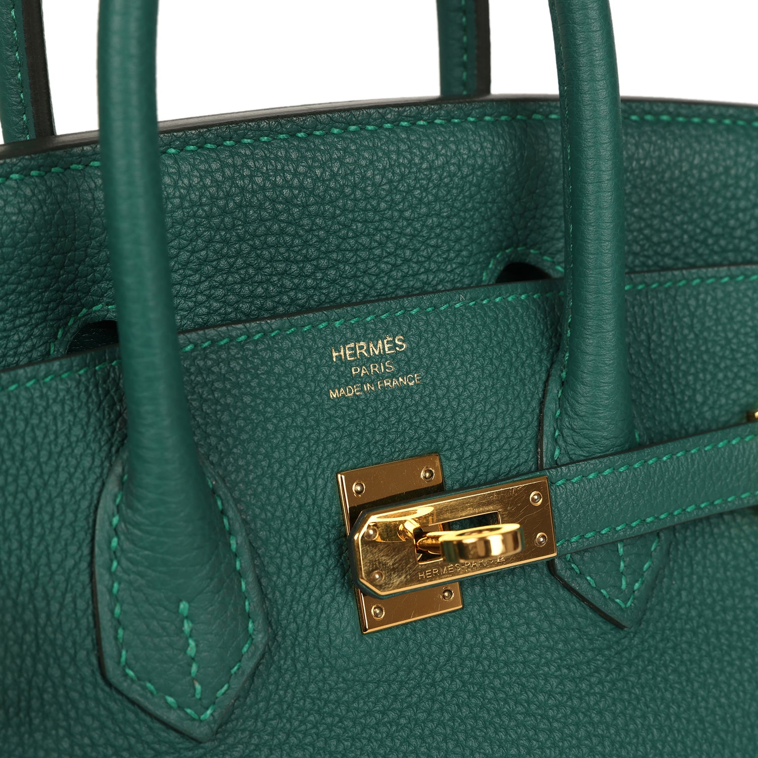 Hermes Birkin 25 Malachite Togo Gold Hardware