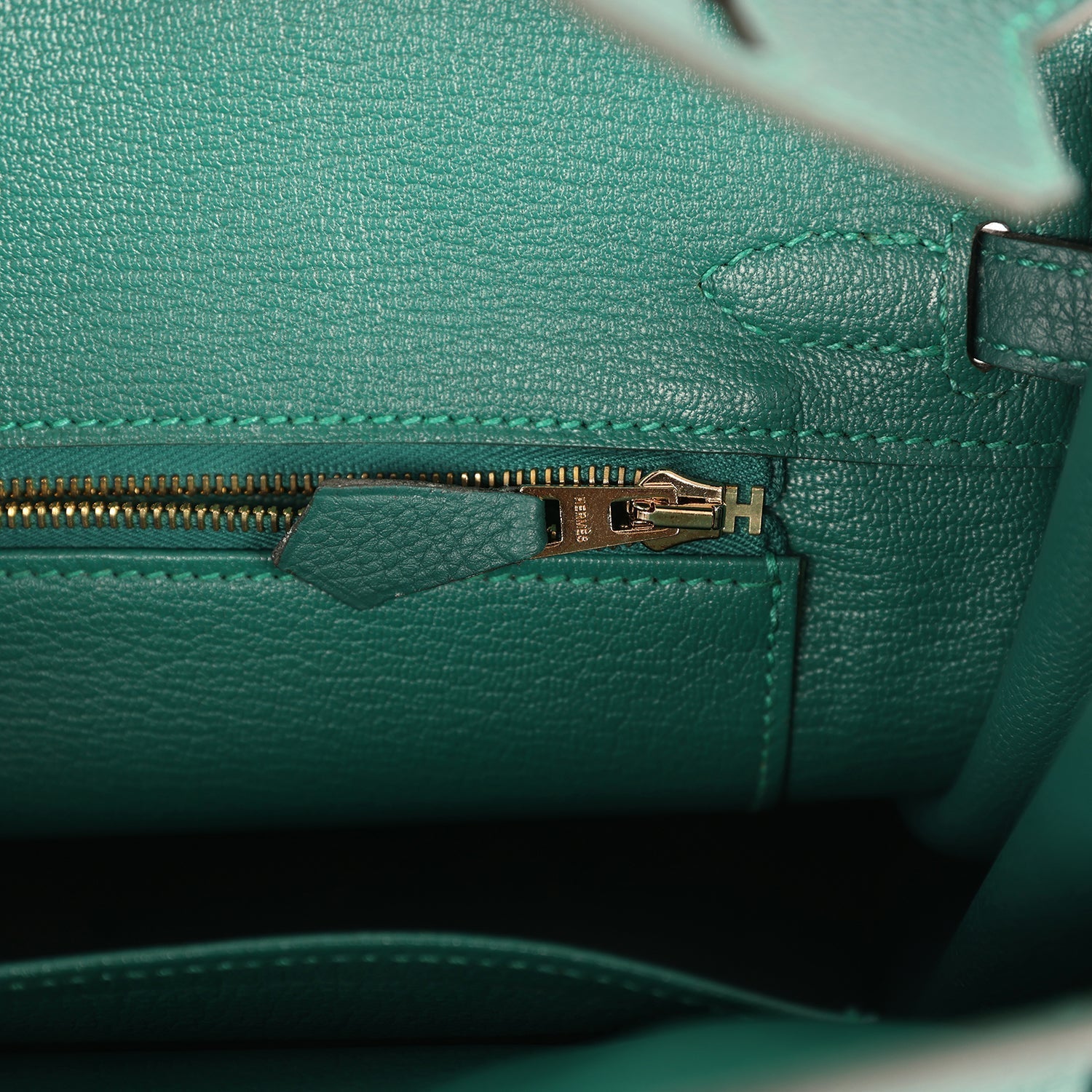 Hermes Birkin 25 Malachite Togo Gold Hardware