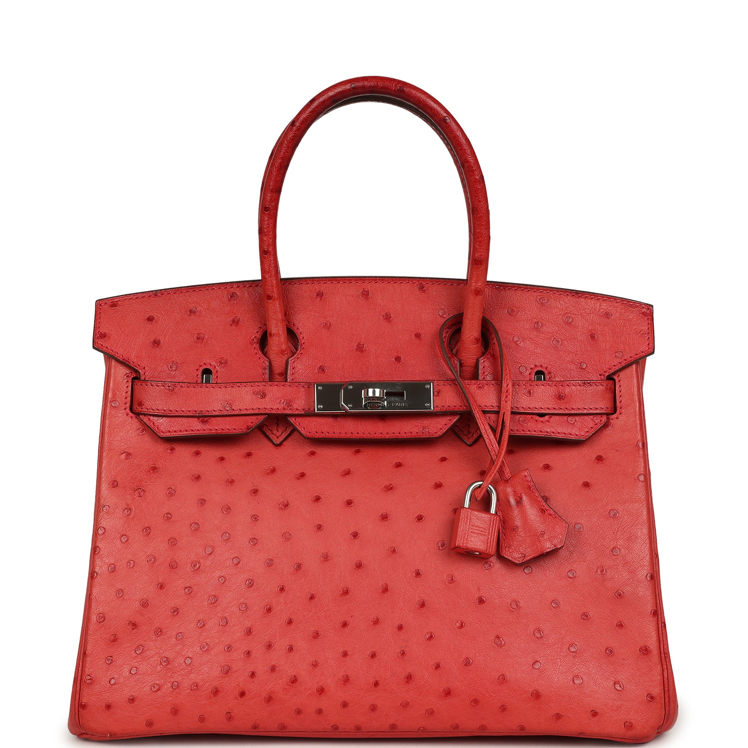 Hermes Birkin 30 Bougainvillea Ostrich Palladium Hardware