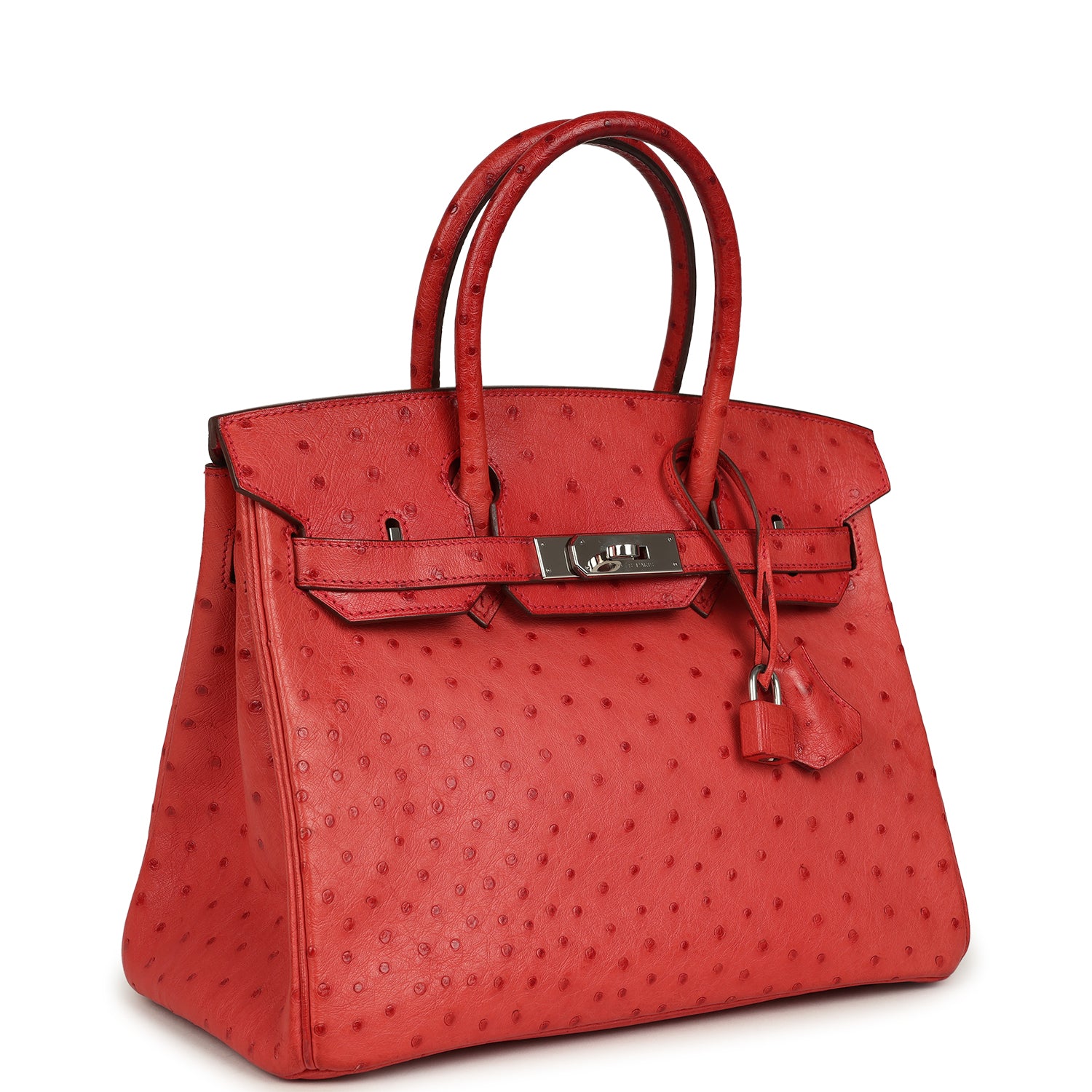 Hermes Birkin 30 Bougainvillea Ostrich Palladium Hardware