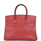 Hermes Birkin 30 Bougainvillea Ostrich Palladium Hardware