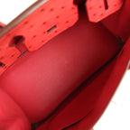 Hermes Birkin 30 Bougainvillea Ostrich Palladium Hardware