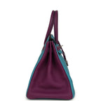 Hermes Special Order (HSS) Birkin 35 Bleu Izmir and Anemone Togo Brushed Palladium Hardware