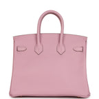 Hermes Birkin 25 Mauve Sylvestre Swift Rose Gold Hardware