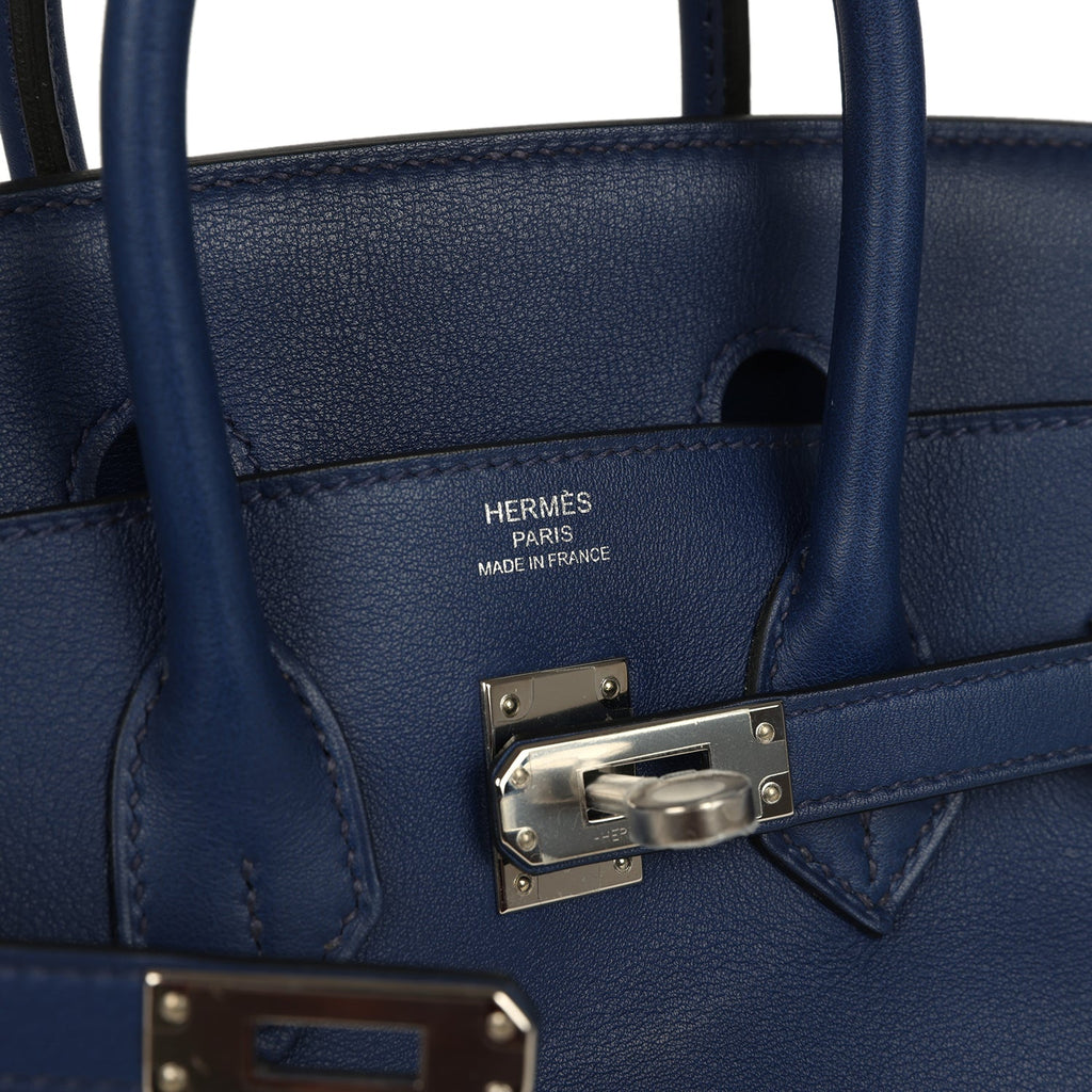 Hermes Birkin 25 Bleu Saphir Swift Palladium Hardware