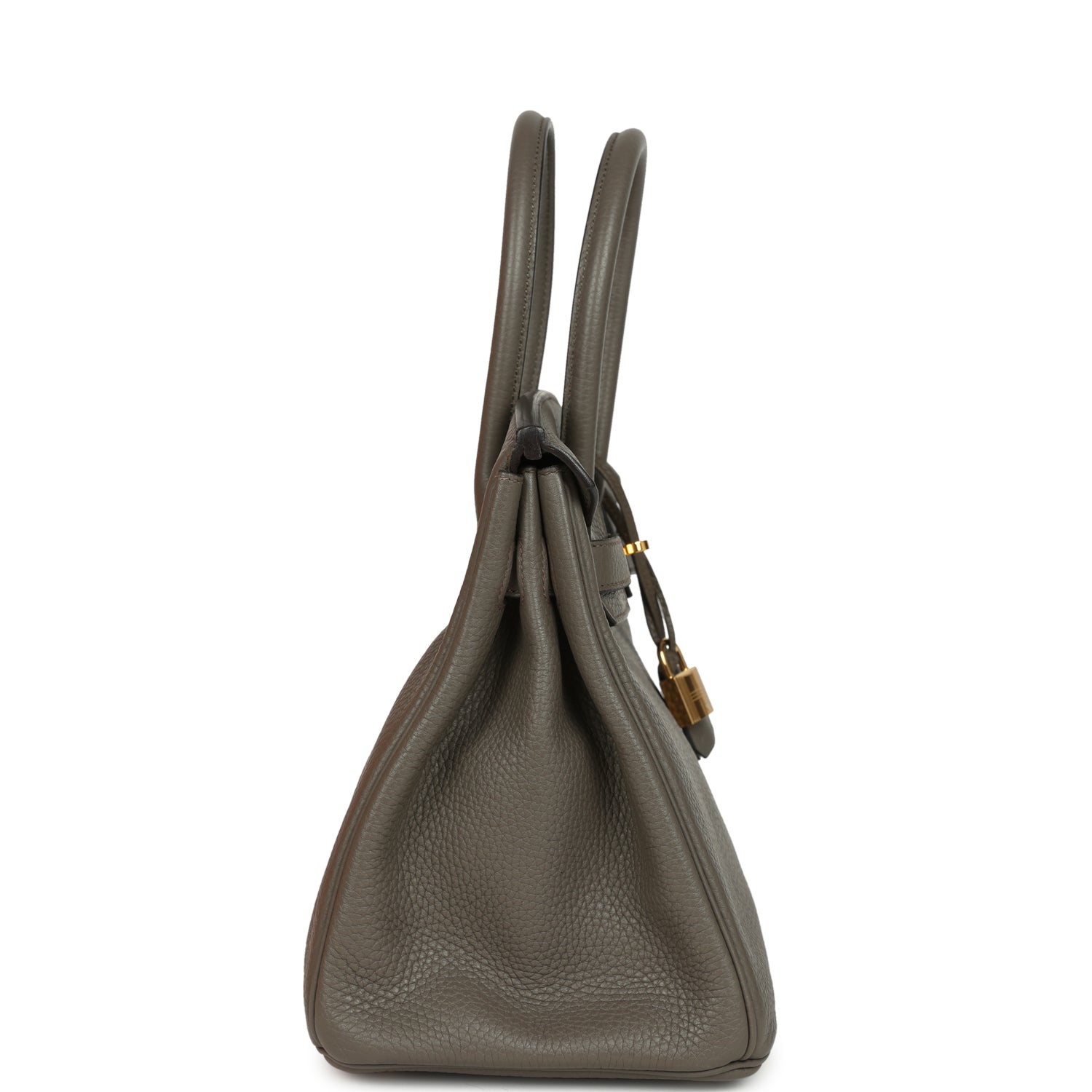 Hermes Birkin 30 Etain Clemence Gold Hardware