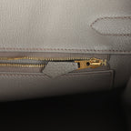 Hermes Birkin 30 Etain Clemence Gold Hardware