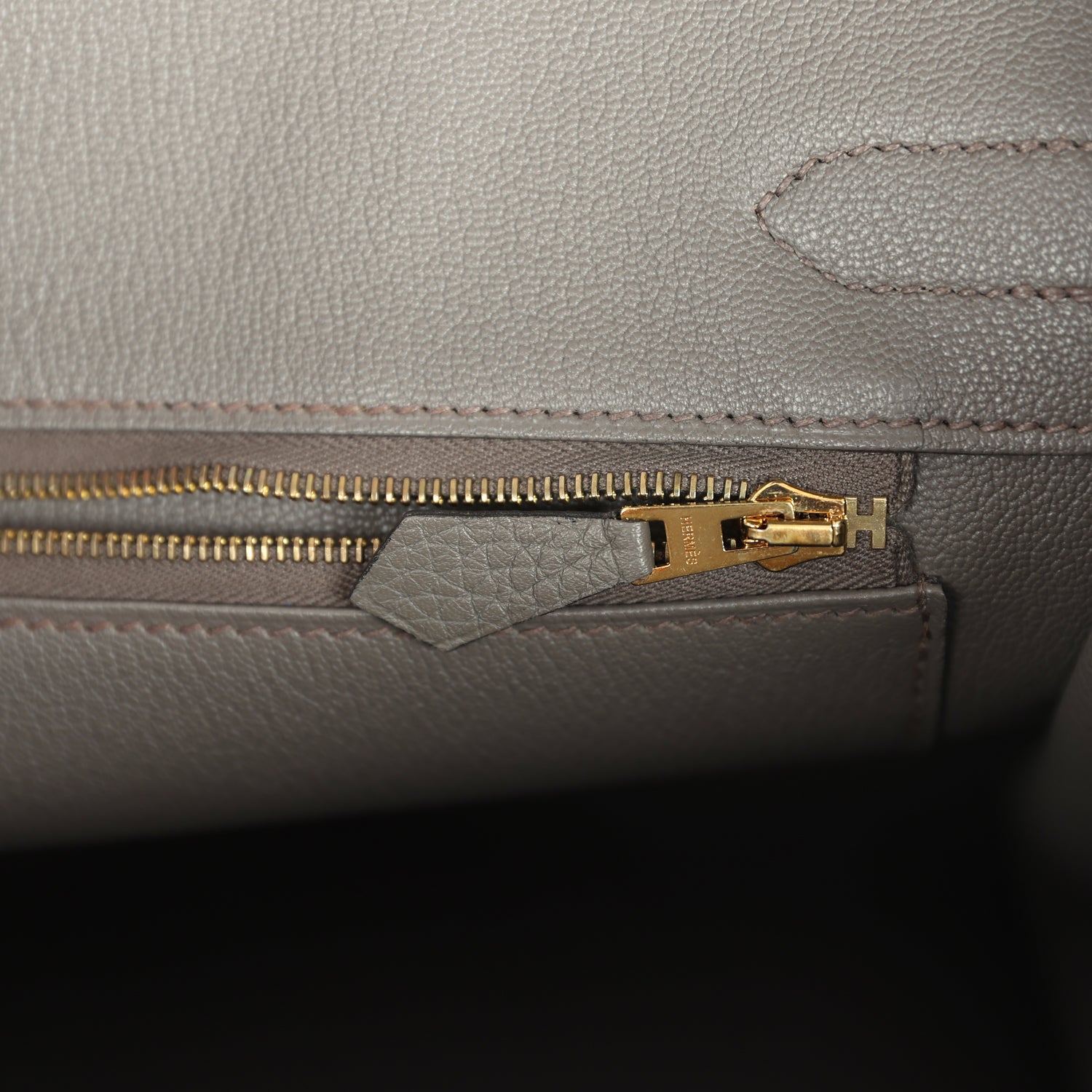 Hermes Birkin 30 Etain Clemence Gold Hardware