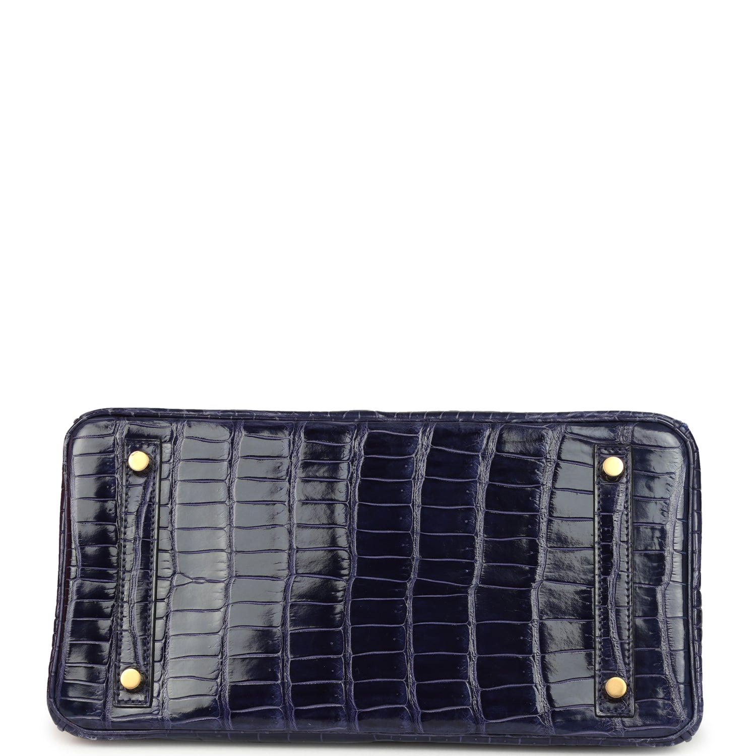 Hermes Birkin 30 Bleu Encre Shiny Porosus Crocodile Gold Hardware