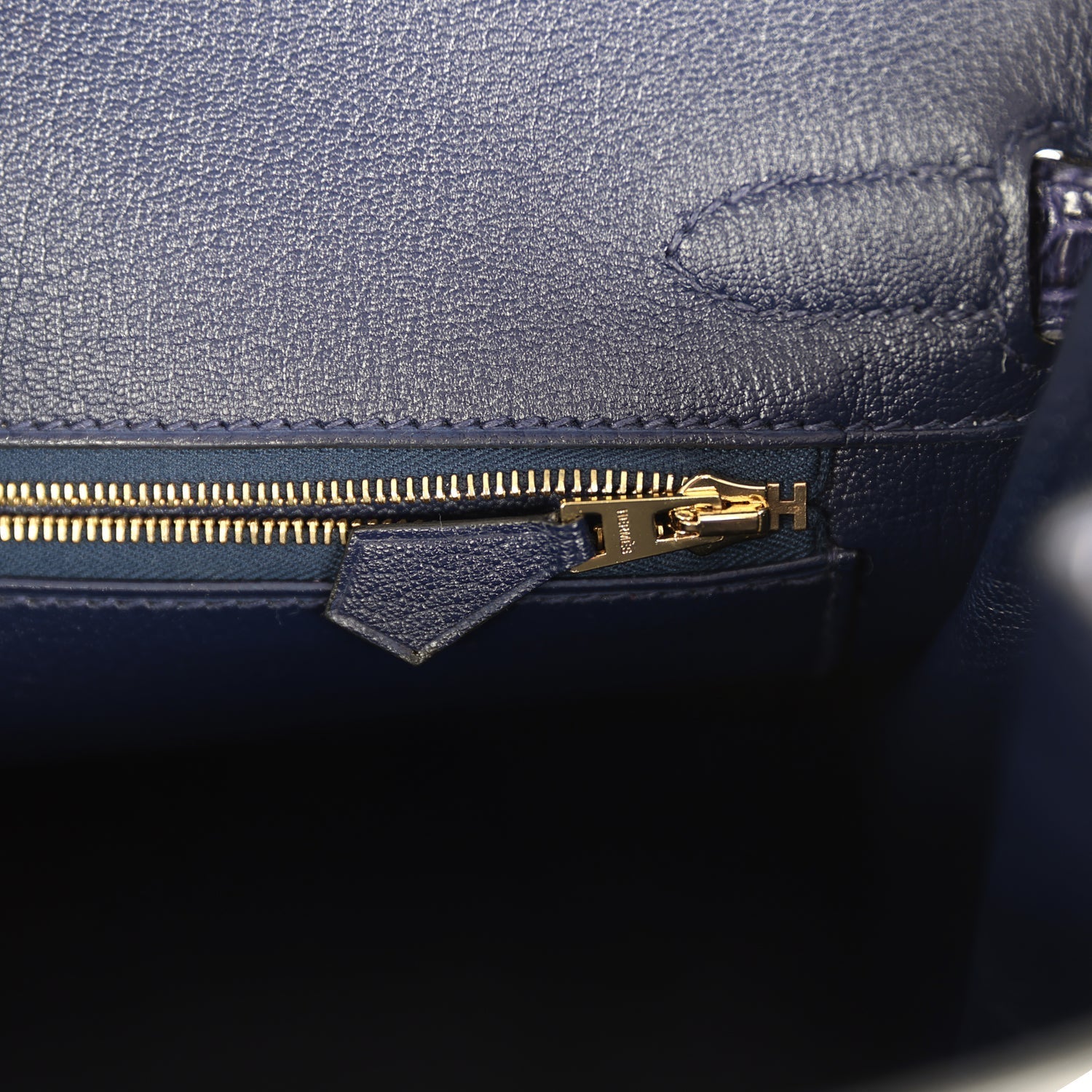 Hermes Birkin 30 Bleu Encre Shiny Porosus Crocodile Gold Hardware