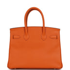 Hermes Birkin 30 Orange Epsom Palladium Hardware