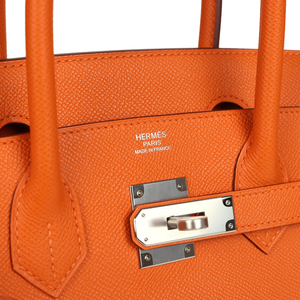 Hermes Birkin 30 Orange Epsom Palladium Hardware