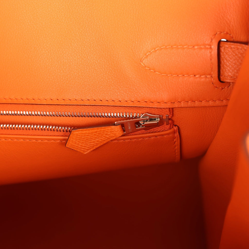 Hermes Birkin 30 Orange Epsom Palladium Hardware