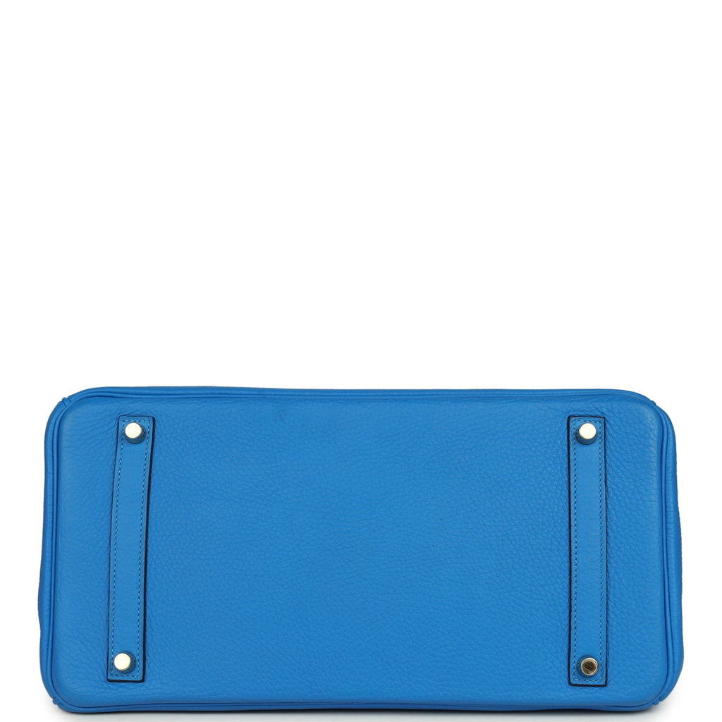 Hermes Birkin 35 Bleu Hydra Clemence Gold Hardware