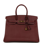 Hermes Birkin 35 Rouge H Epsom Gold Hardware