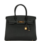 Hermes Birkin 30 Black Togo Gold Hardware
