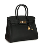 Hermes Birkin 30 Black Togo Gold Hardware
