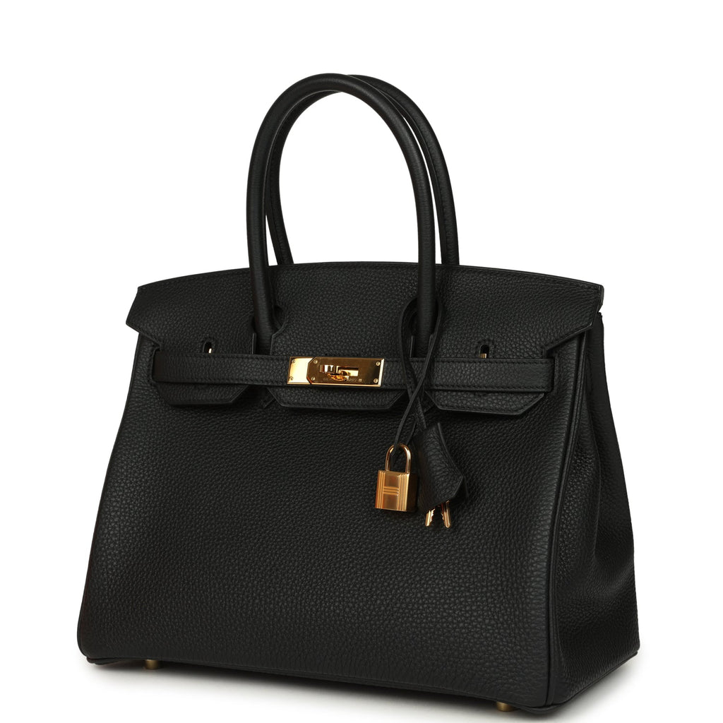 Hermes Birkin 30 Black Togo Gold Hardware