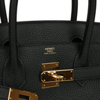 Hermes Birkin 30 Black Togo Gold Hardware