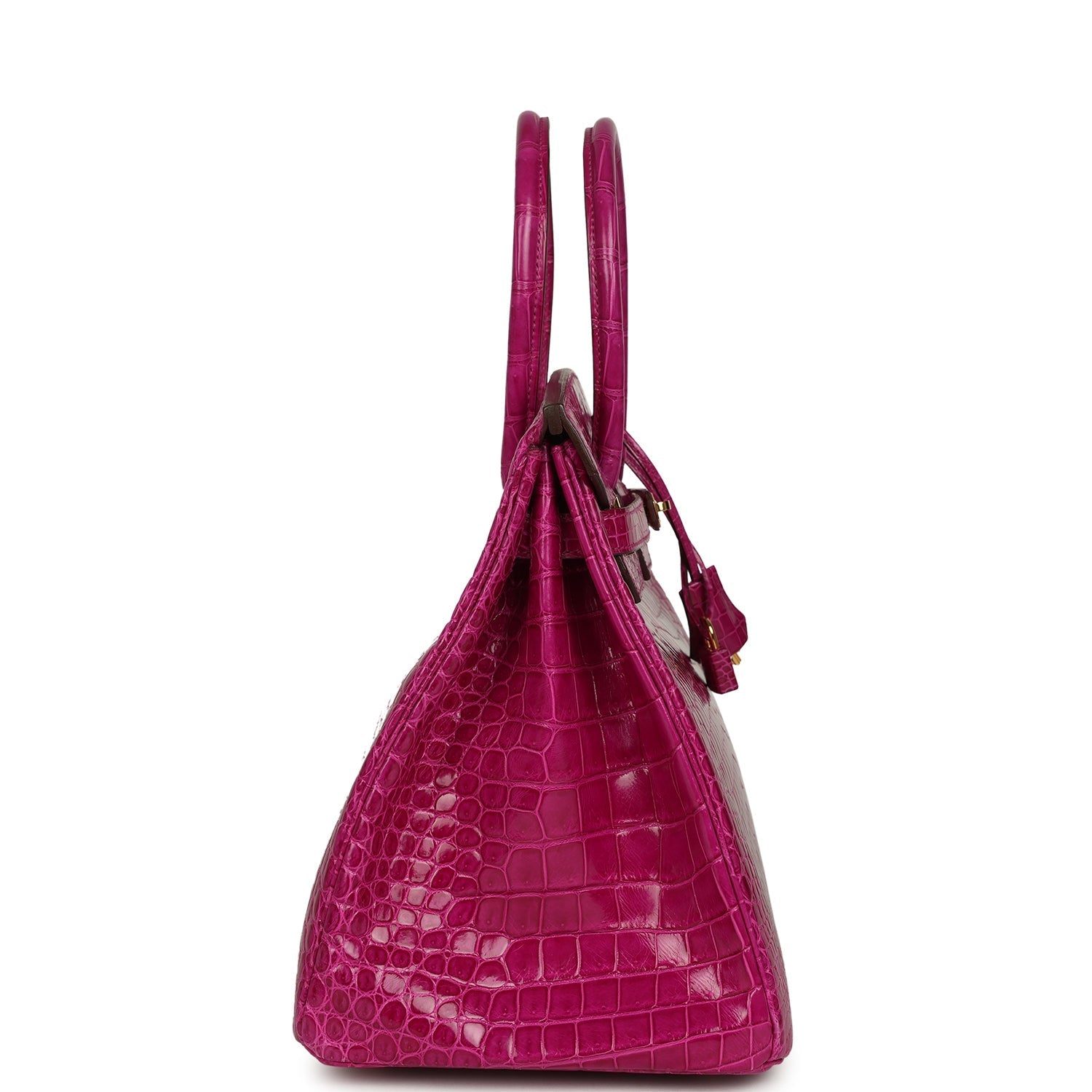 Hermes Birkin 35 Rose Scheherazade Shiny Porosus Crocodile Gold Hardware