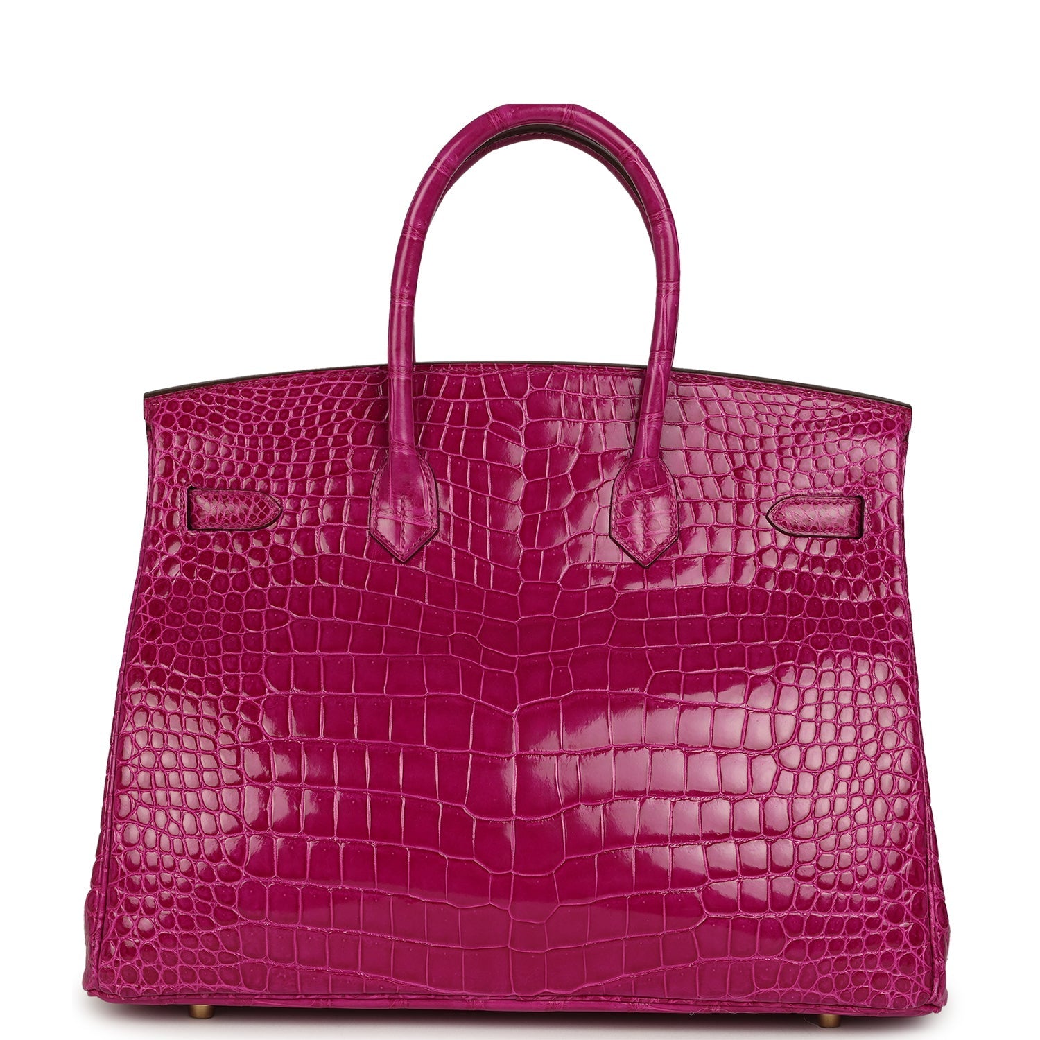 Hermes Birkin 35 Rose Scheherazade Shiny Porosus Crocodile Gold Hardware