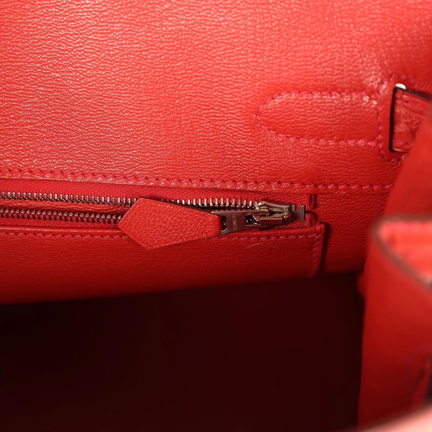 Hermes Birkin 30 Rouge Indien Matte Porosus Crocodile Palladium Hardware