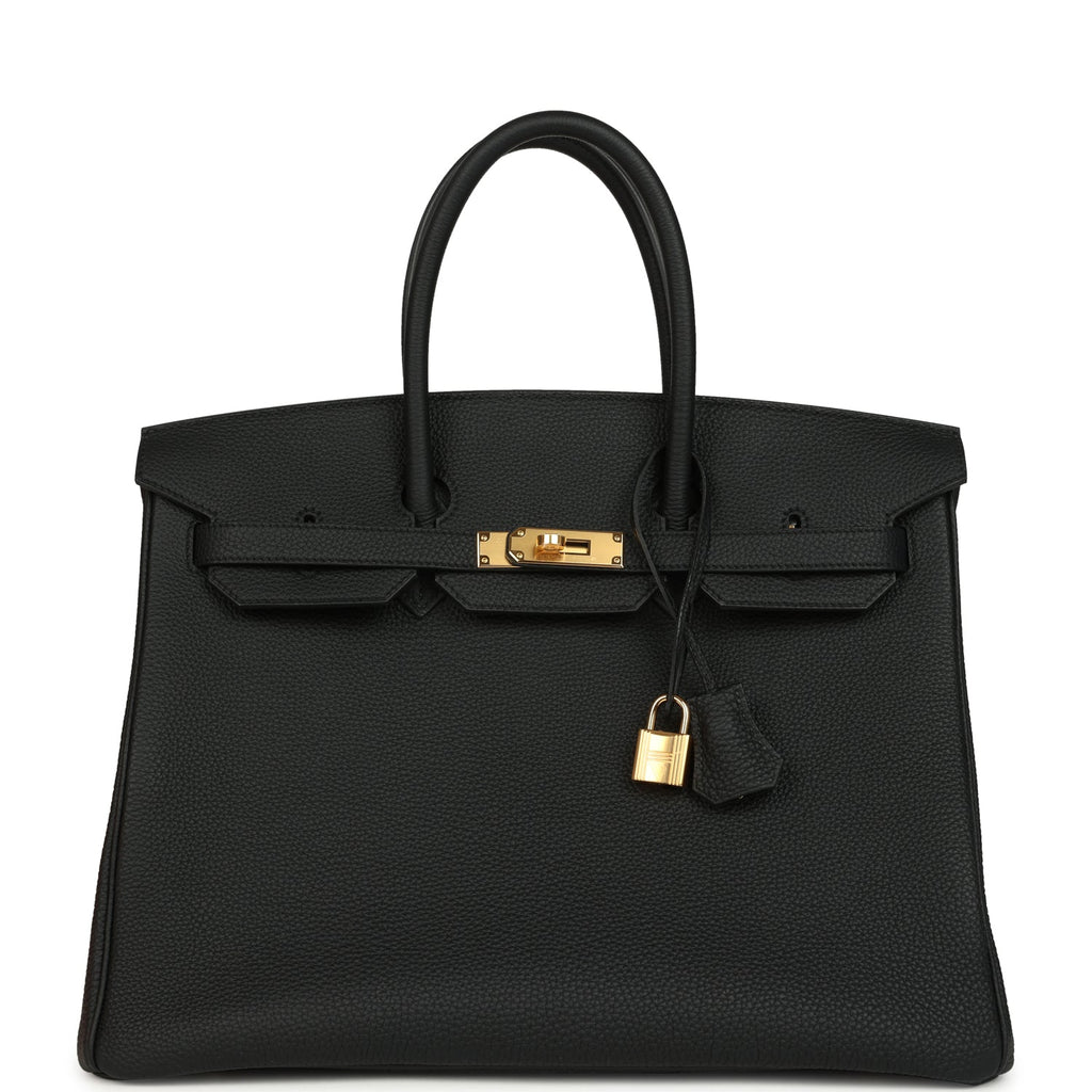 Hermes Birkin 35 Black Togo Gold Hardware