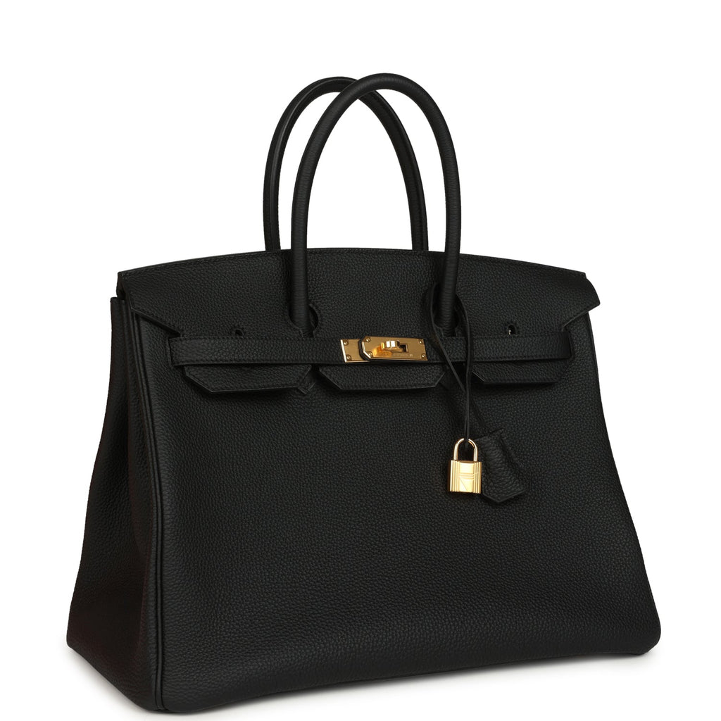 Hermes Birkin 35 Black Togo Gold Hardware