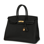 Hermes Birkin 35 Black Togo Gold Hardware