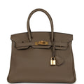 Hermes Birkin 30 Taupe Grey Togo Gold Hardware