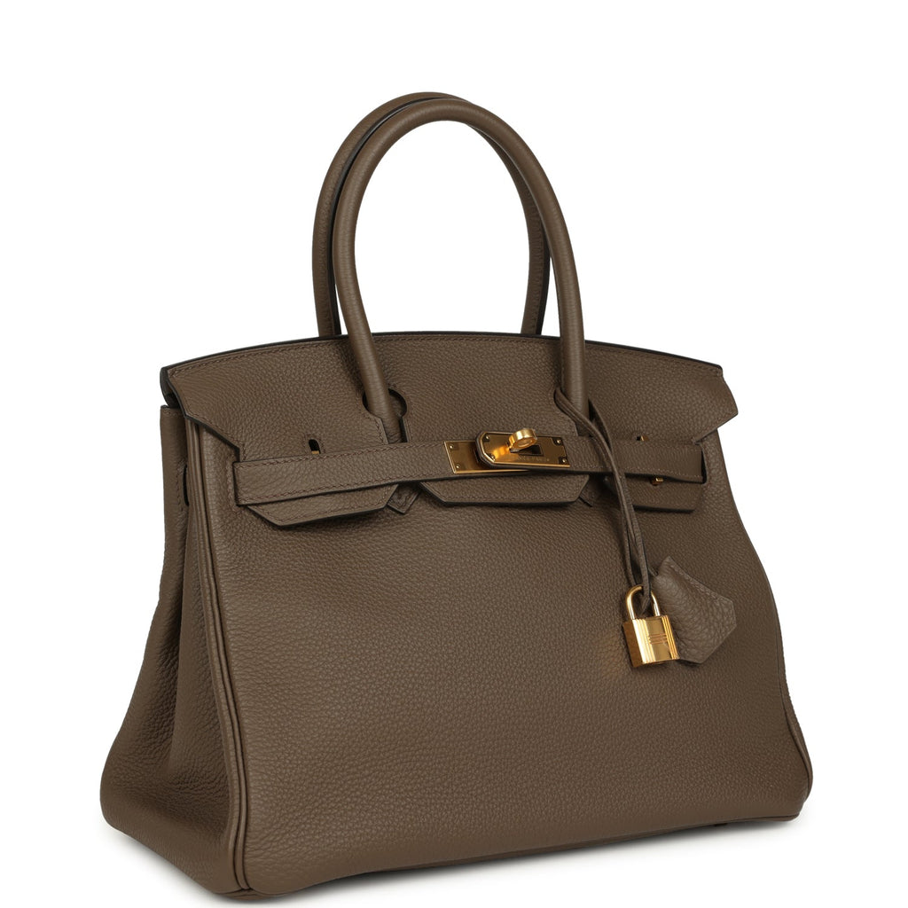 Hermes Birkin 30 Taupe Grey Togo Gold Hardware