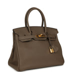 Hermes Birkin 30 Taupe Grey Togo Gold Hardware