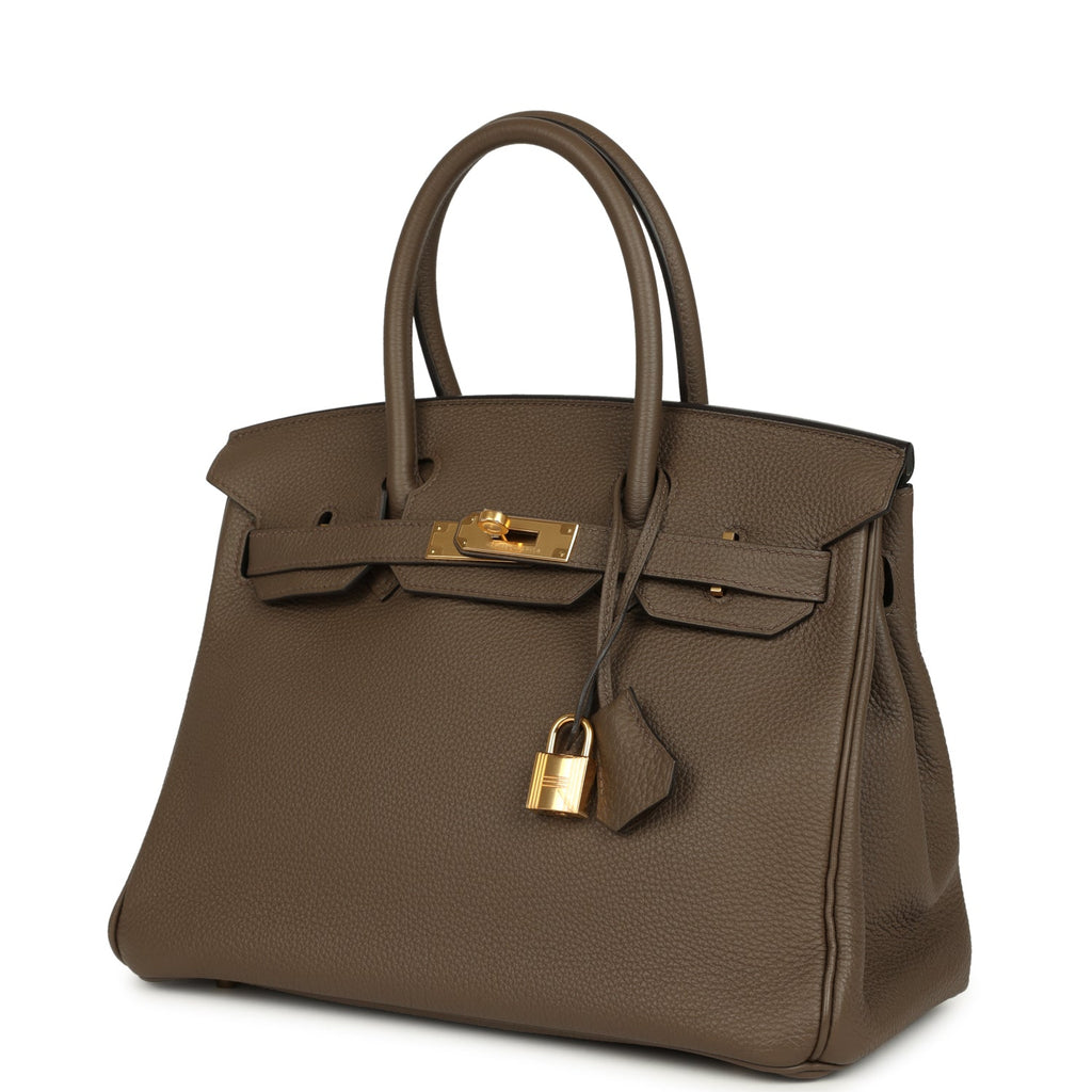 Hermes Birkin 30 Taupe Grey Togo Gold Hardware