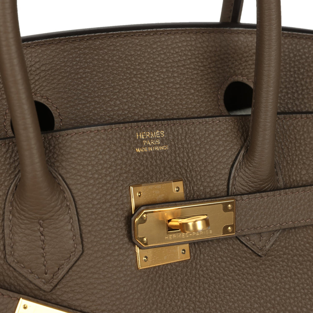 Hermes Birkin 30 Taupe Grey Togo Gold Hardware