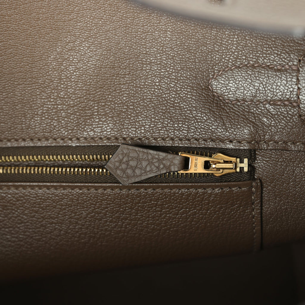 Hermes Birkin 30 Taupe Grey Togo Gold Hardware