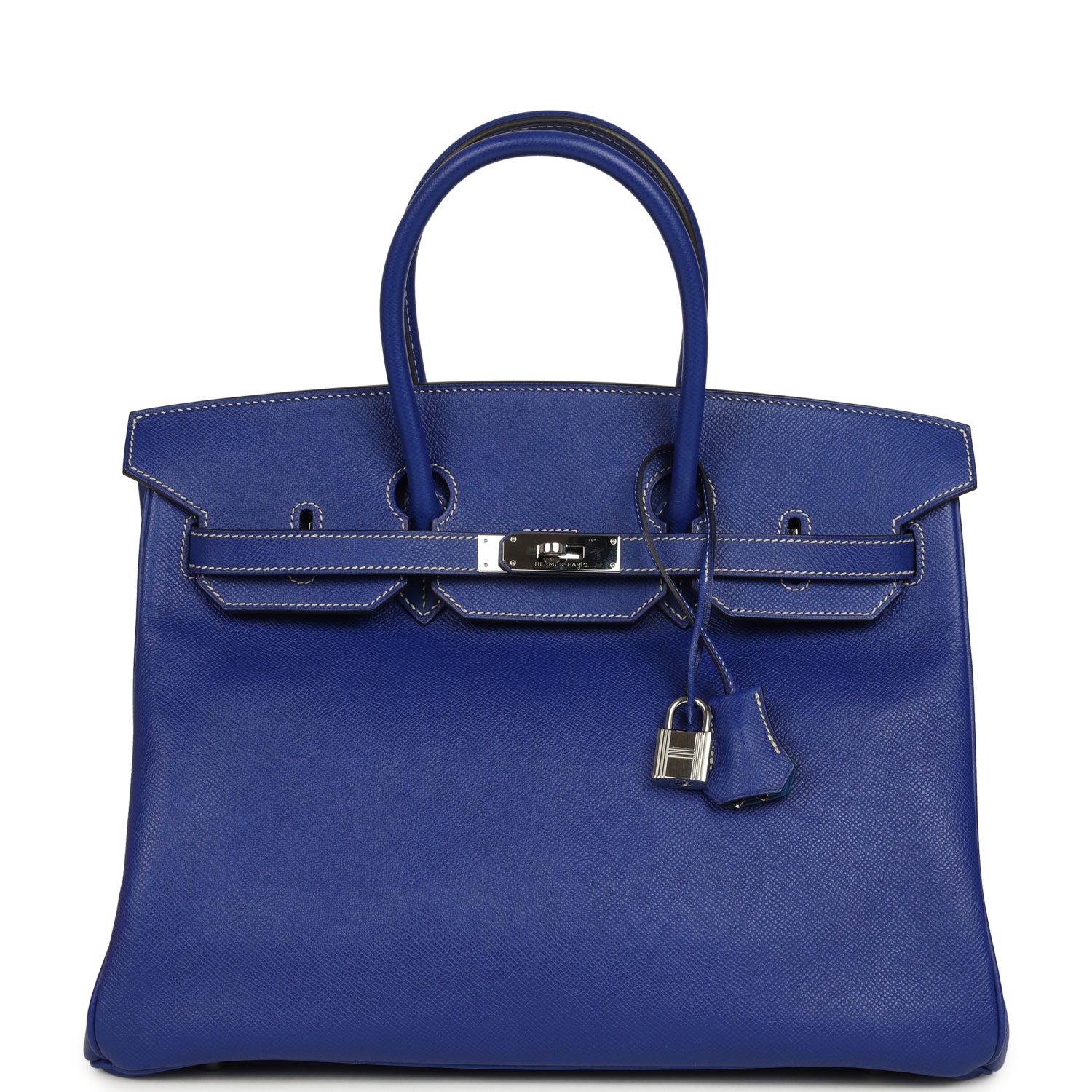 Hermes Candy Birkin 35 Bleu Electric Verso Epsom Palladium Hardware