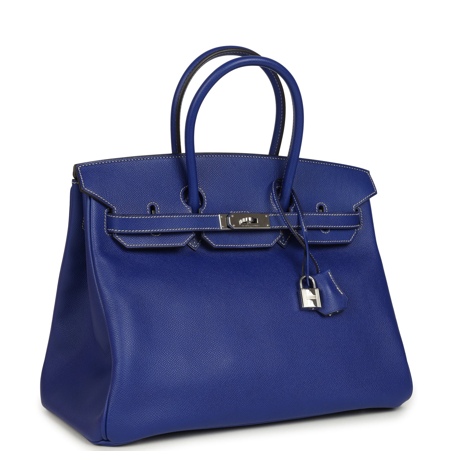 Hermes Candy Birkin 35 Bleu Electric Verso Epsom Palladium Hardware