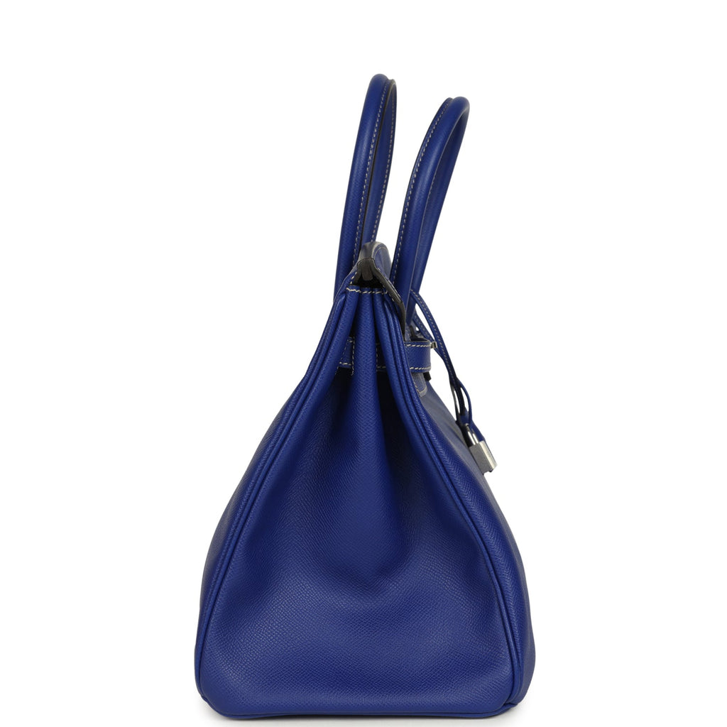 Hermes Candy Birkin 35 Bleu Electric Verso Epsom Palladium Hardware
