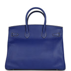 Hermes Candy Birkin 35 Bleu Electric Verso Epsom Palladium Hardware