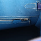 Hermes Candy Birkin 35 Bleu Electric Verso Epsom Palladium Hardware