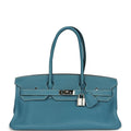 Vintage Hermes Shoulder Birkin 42 JPG Blue Jean Togo Palladium Hardware