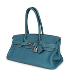 Vintage Hermes Shoulder Birkin 42 JPG Blue Jean Togo Palladium Hardware