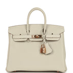 Hermes Special Order (HSS) Birkin 25 Craie Verso Togo Rose Gold Hardware