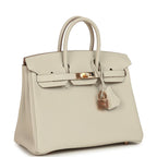 Hermes Special Order (HSS) Birkin 25 Craie Verso Togo Rose Gold Hardware